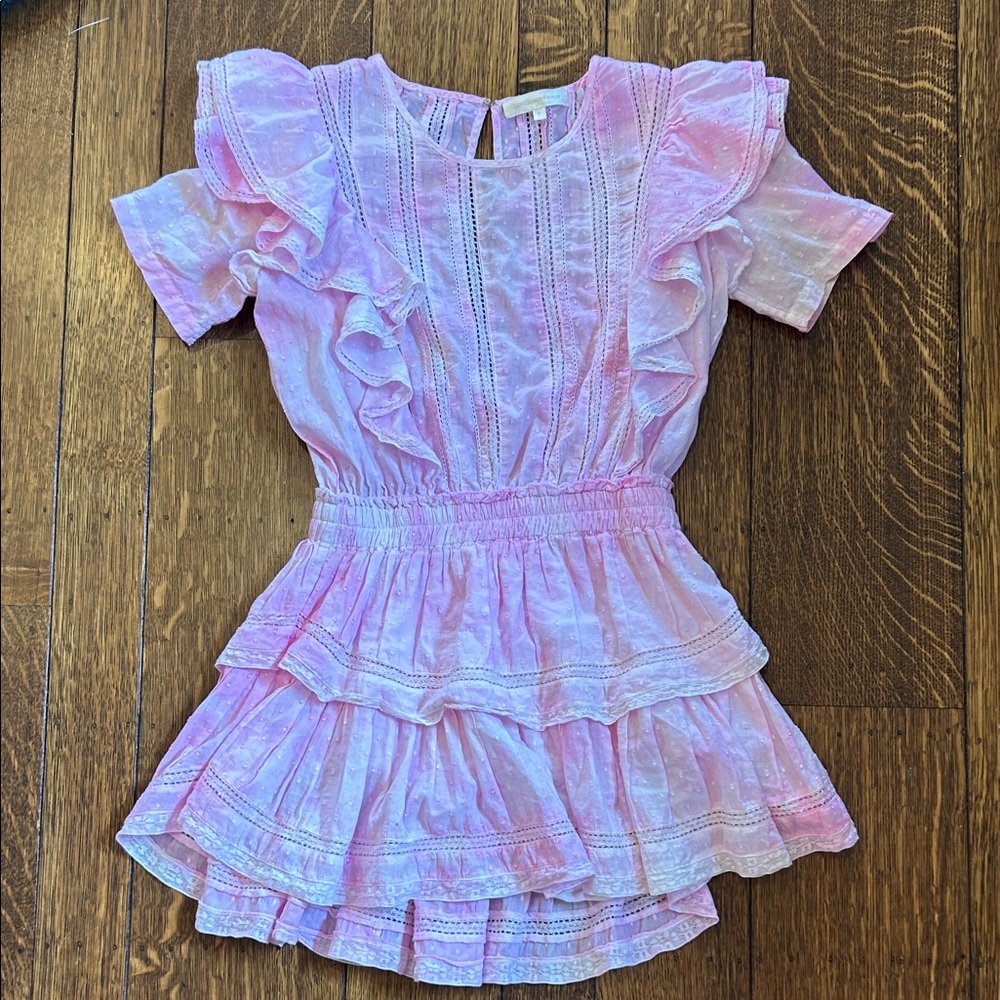 LoveShackFancy Pink Ruffle Dress